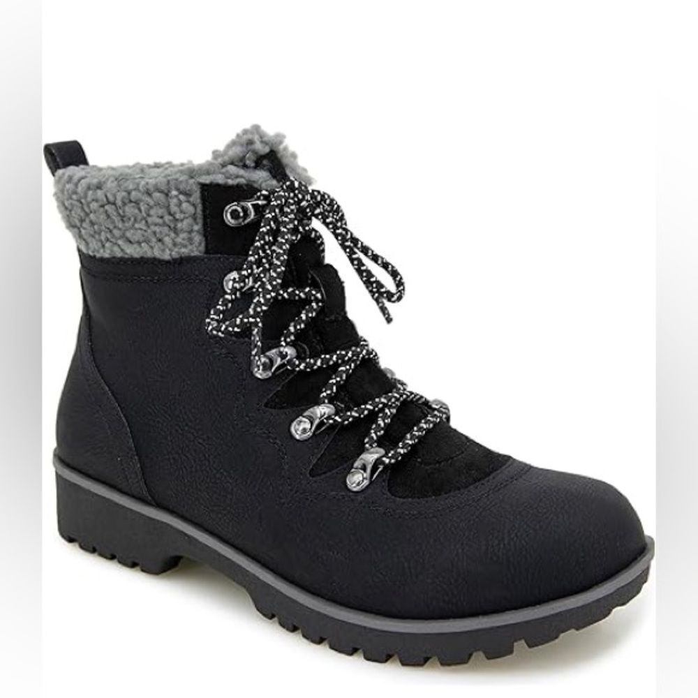 Karen Scott Womens Wanona Faux Suede Bootie Ankle Boots Black